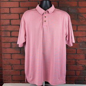 Sakmann Men's Striped Golf Polo – Medium, Performance Polo Shirt‎